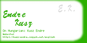 endre kusz business card